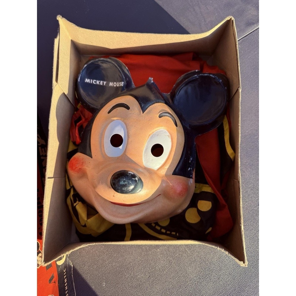 Vintage Ben Cooper Mickey Mouse Costume w Mask Box Disney Halloween 60s - Picture 2 of 10